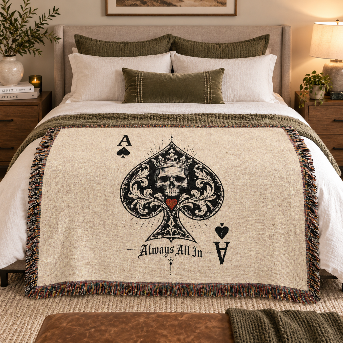 Ace of Spades Woven Blanket